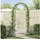 vidaXL Gartenbogen Floral 115 x 37 x 231 cm Schwarz
