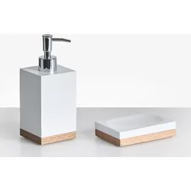 Beliani Badaccessoires Set 5-teilig Tapiche Weiß