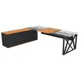 xl moebel gmbh Luxuriöser Eckschreibtisch Eckschreibtisch Tisch Büromöbel Glastisch