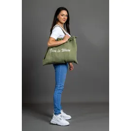 Allgäu Rebell Viva la Wiesn Schultertasche Baumwolle Grün