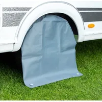 CARTREND Caravan Radschutzhülle XL für 15 bis 17 Zoll Reifengröße, Grau