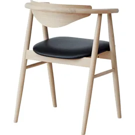Hammel Furniture Holzstuhl Findahl by Hammel Tradition Leder beige