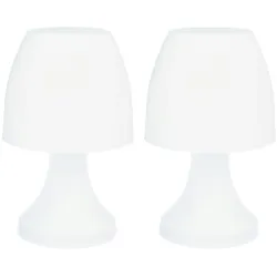 WellHome Set aus 2 kabellosen LED-Tischlampen in Weiß