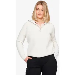 Damen Golf Pullover Kurzreissverschluss - MW500 natur, weiß, S