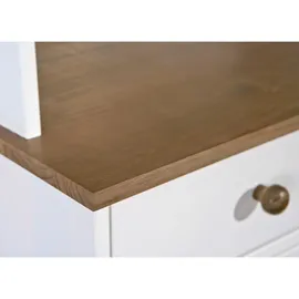 Interlink Buffetschrank Westerland Kiefer Massivholz 90 x 191 x 45 cm Weiß