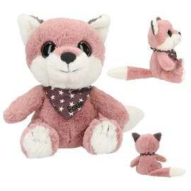 DEPESCHE Snukis Kuscheltier Fuchs 18 cm Rosa/Weiß