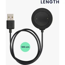 kwmobile USB Kabel Charger kompatibel mit Honor Watch 4 (TMA-L19) / Watch 5 (STL-L19) Ladekabel / Watch Ersatzkabel - Schwarz