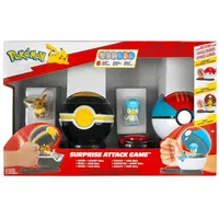 Pokémon Überraschungsangriff Spiel, enthält Eevee, Quaxly, Luxusball, Lockball, 1-2 Spieler, ab 4 Jahren