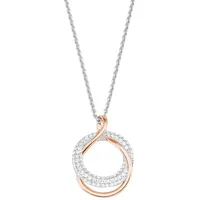 Amor Kette mit Anhänger Kreis in Kreis roségold