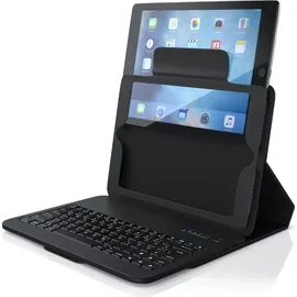 Aplic Tablet Bluetooth Tastatur mit Kunststoffcase für Apple iPad 9.7" Funktionstasten / QWERTZ - Schwarz