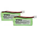 Extensilo Akku Ersatz für 55AAAHR2BMX, C30852D1640X1, 220436C1, 41AAAH2BMX, Akku Akku NiMH 850 mAh (2,4 V), Leistungsfähige Austausch-Akkus für Telefon, Festnetz oder schnurloses schwarz