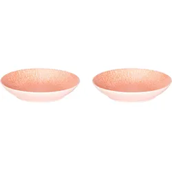 Palmer Pastateller Coupe Cubical 23 cm Rosa Steinzeug 2 Stück