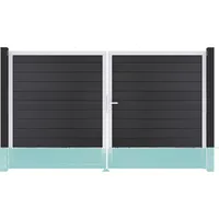 GROJA Solid Steckzaun Tor DIN Rechts EV1 Anthrazitgrau