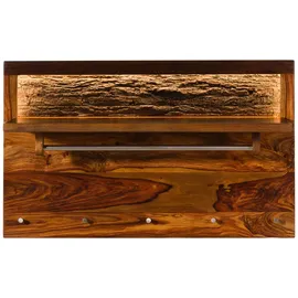 MASSIVMOEBEL24.DE Wandgarderobe Toronto Lux 100 x 60 x 35 cm Walnuss