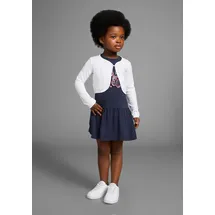 Kidsworld Bolero, Kleid & Leggings in marine/weiß : Gr.: 116/122