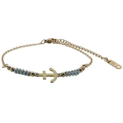 HAFENKLUNKER - HARMONY TEXTIL Armband / roségold - grau