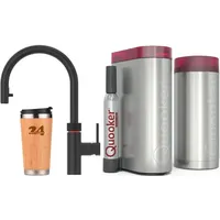 »QUOOKER FLEX Zugauslauf Schwarz COMBI B mit CUBE 2 *Der Wasserhahn, der alles kann! (22XBLKCUBE)« (2-St) 100°C Kochendwasserhahn mit Trinkwasse... - Schwarz