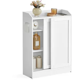 VASAGLE Badezimmerschrank 60 x 80 x 20 cm Weiß