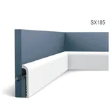 Orac DECOR SX185 LUXXUS CASCADE Sockelleiste Zierleiste Stuckleiste 2 m 200 cm x 2,5 cm x 12 cm Weiß