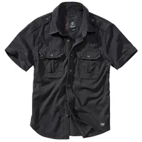 Brandit Textil Vintage Kurzarmhemd Black S