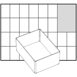 RAACO A7 1 Facheinsatz einzeln 47x79x109 mm