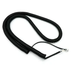 Hörerschnur Handapparateschnur Premium-Qualität 60cm schwarz NEU