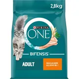 PURINA ONE BIFENSIS Adult Katzenfutter trocken, reich an Huhn, (4 x 2,8 kg)