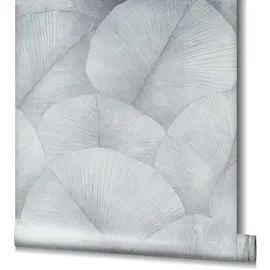 Marburg Blissful Botanics Vliestapete 53 cm x 1005 cm 0 g Blau/Grau