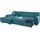 DOMO collection Ecksofa Aversa Mikrofaser L-Form 3-Sitzer Türkis