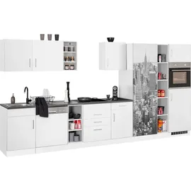 kochstation Küchenzeile KS-Paris 400 cm weiß