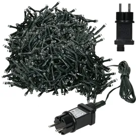 ECD Germany LED Cluster-Lichterkette 8 m Grün