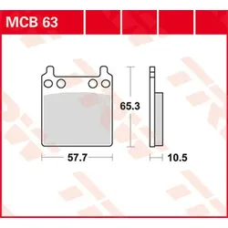 TRW Lucas Bremsbelag MCB63