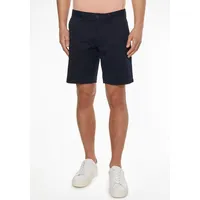 Tommy Hilfiger Chinoshorts "BROOKLYN SHORT 1985", Herren, Gr. 40, N-Gr, blau (desert sky), Stoff, Obermaterial: 97% Baumwolle, 3% Elasthan, unifarben, Basic, normal kniefrei, Hosen, in klassischem Design