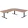 MCW Eckschreibtisch D40 hellbraun / anthrazit-grau