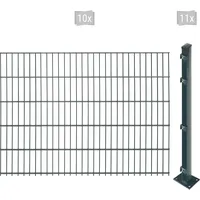 Arvotec Doppelstabmattenzaun 20 m x 103 cm grau/Kunststoff
