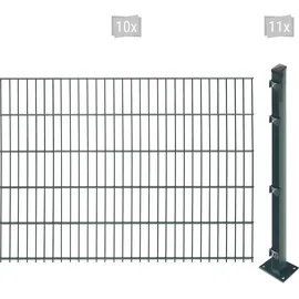 Arvotec Doppelstabmattenzaun 20 m x 103 cm grau/Kunststoff