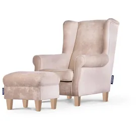 Konsimo Hocker Miles 55 x 42 x 40 cm Beige