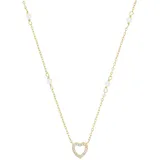 Amor Kette mit Anhänger Herz pink/Silber 925