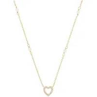 Amor Kette mit Anhänger Herz pink/Silber 925