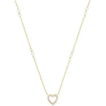 Amor Kette mit Anhänger Herz pink/Silber 925
