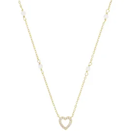 Amor Kette mit Anhänger Herz pink/Silber 925
