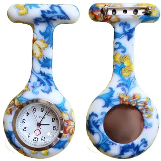 Nurse Watch Schwesternuhr Silikon  Krankenschwesternuhr Pulsuhr Kitteluhr Pflege Muster #5