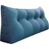 Vercart - Großes Bettruhe Keilkissen, Lang Lesekissen, Dekoratives Kopfteilkissen, Dreieckiges Rückenkissen, Loungekissen für Tagesbett oder Couch,