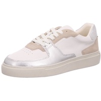 GANT FOOTWEAR Damen JULICE Sneaker, White/Silver/beige, 37 EU - 37 EU