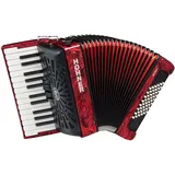 Hohner a16531s Bravo Line Facelift II 48 Bass Chromatische Piano Akkordeon mit Gigbag, rot