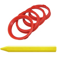 4X Zentrierringe 67,0 x 57,1 mm Rot Felgen Ringe + 1x Reifen Kreide Fett Stift