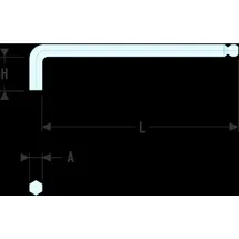FACOM Stiftschlüssel extra lang 4 mm
