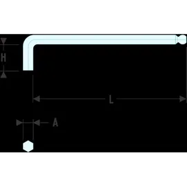 FACOM Stiftschlüssel extra lang 4 mm