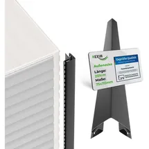 HEXIM Verkleidungspaneel, (Siding Fassadenpaneele außen Fassadenverkleidung wetterfest Kunststoffpanelee PVC-U Verkleidung Außenwand Hausverkleidung UV-beständig - (Außeneckprofil anthrazit)