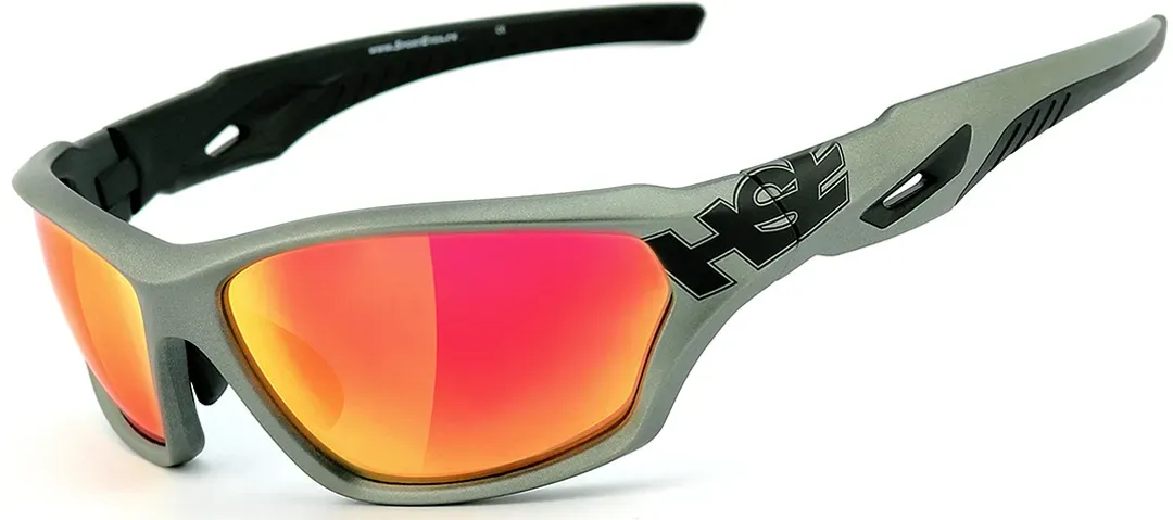 HSE SportEyes 2093 Sonnenbrille, grau-rot für Männer